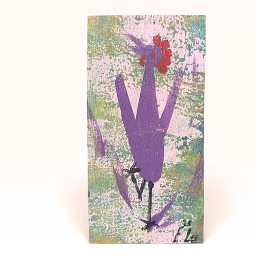 Ernest Lee 6 x 12 Dancing Chicken Purple WP6436